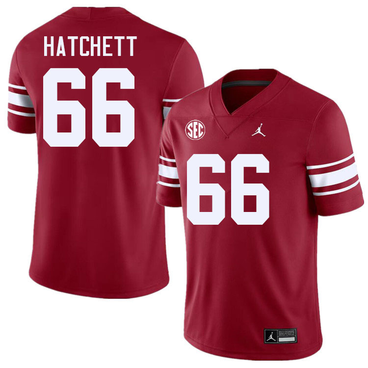 #66 Geirean Hatchett Oklahoma Sooners 2024 SEC Conference College Football Jerseys-Throwback